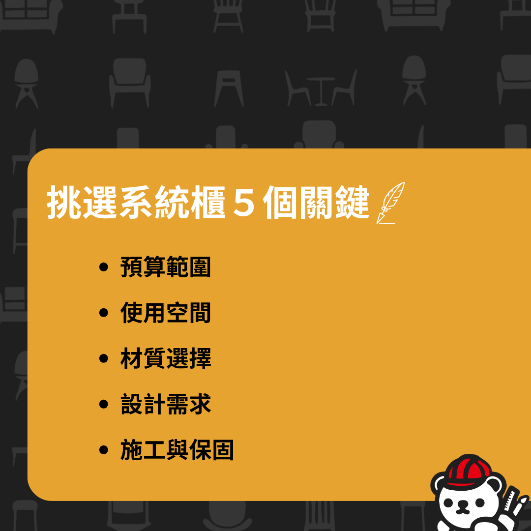 系統櫃怎麼選